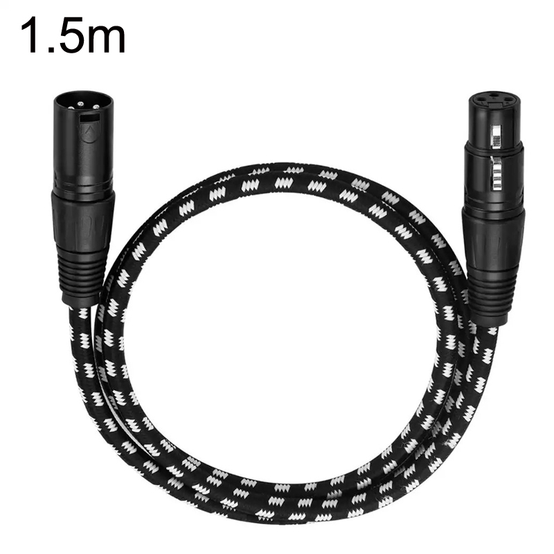 KN006 1.5m Male To Female Canon Line Audio Cable Microphone Power Amplifier XLR Cable(Black) - Shopkiz.com