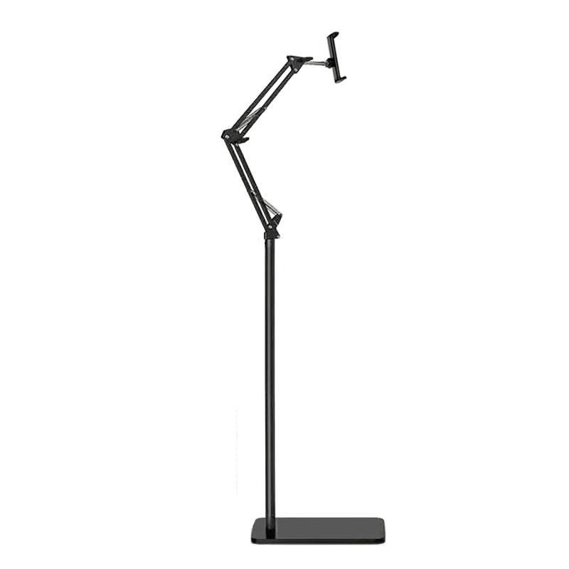 155cm Mobile Phone Tablet Live Broadcast Bedside Lifting Bracket Cantilever Floor Stand (Black) - Shopkiz.com