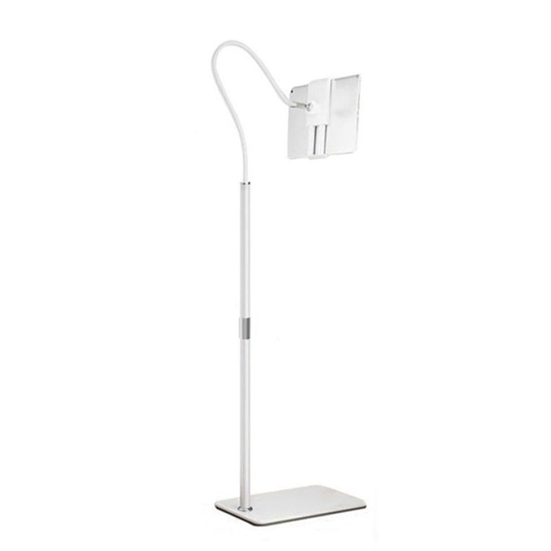 155cm Mobile Phone Tablet Live Broadcast Bedside Lifting Bracket Telescopic Floor Stand (White) - Shopkiz.com