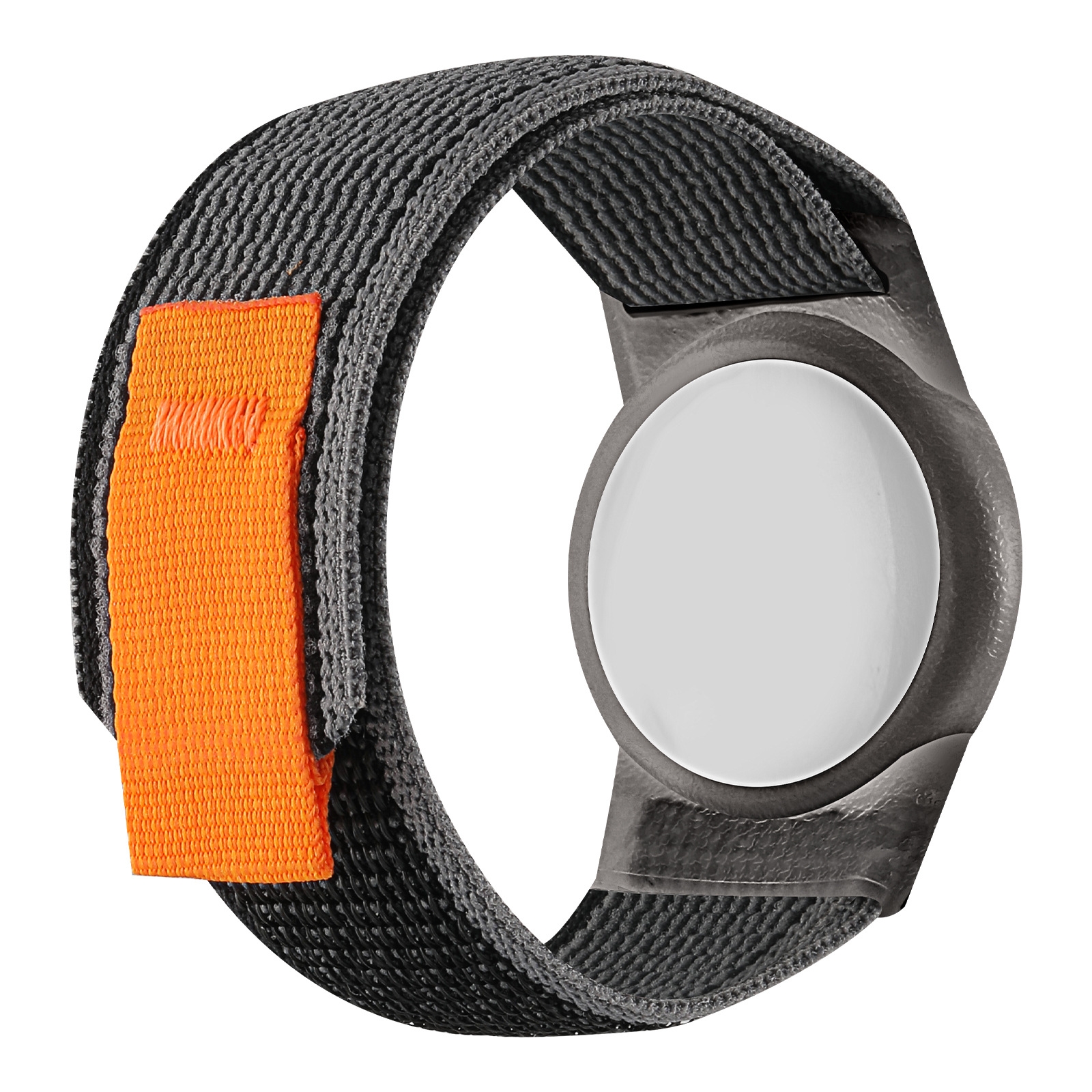For AirTag 2nd Gen / AirTag 1st Gen Nylon Strap Wristband Anti-lost Tracker Protective Case(Black Gray) - Shopkiz.com