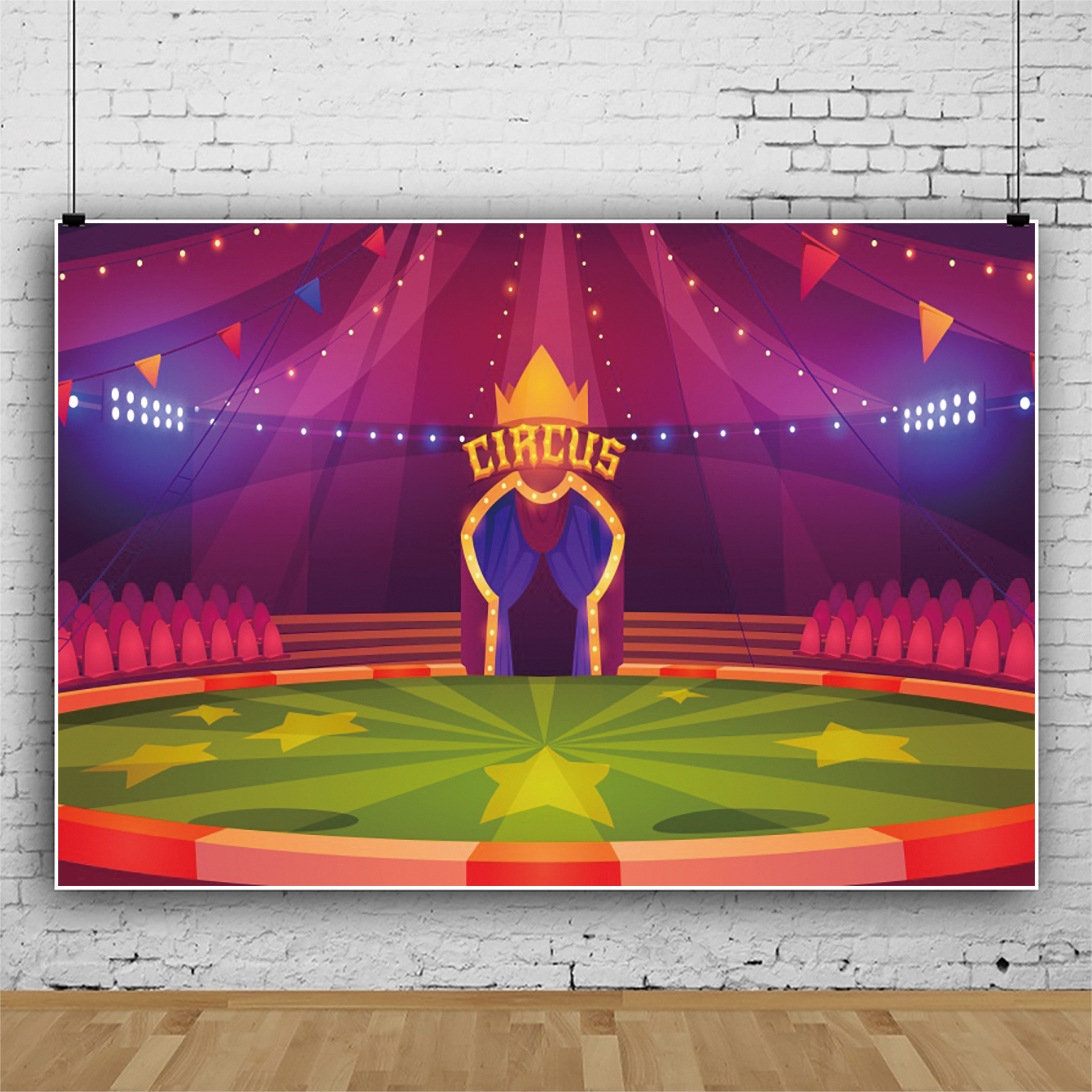 150 x 100cm Circus Clown Show Party Photography Background Cloth Decorative Scenes(MDZ00334) - Shopkiz.com