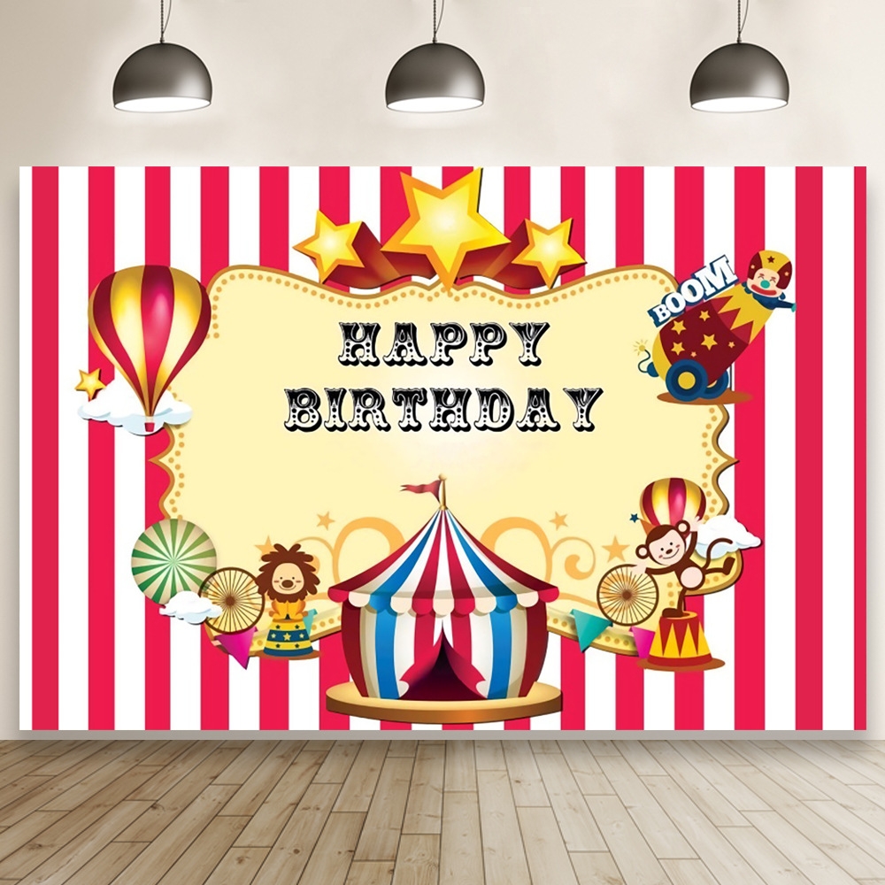 150 x 100cm Circus Clown Show Party Photography Background Cloth Decorative Scenes(MDT03797) - Shopkiz.com