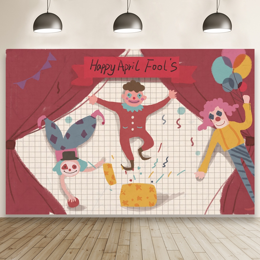 150 x 100cm Circus Clown Show Party Photography Background Cloth Decorative Scenes(MDT02787) - Shopkiz.com