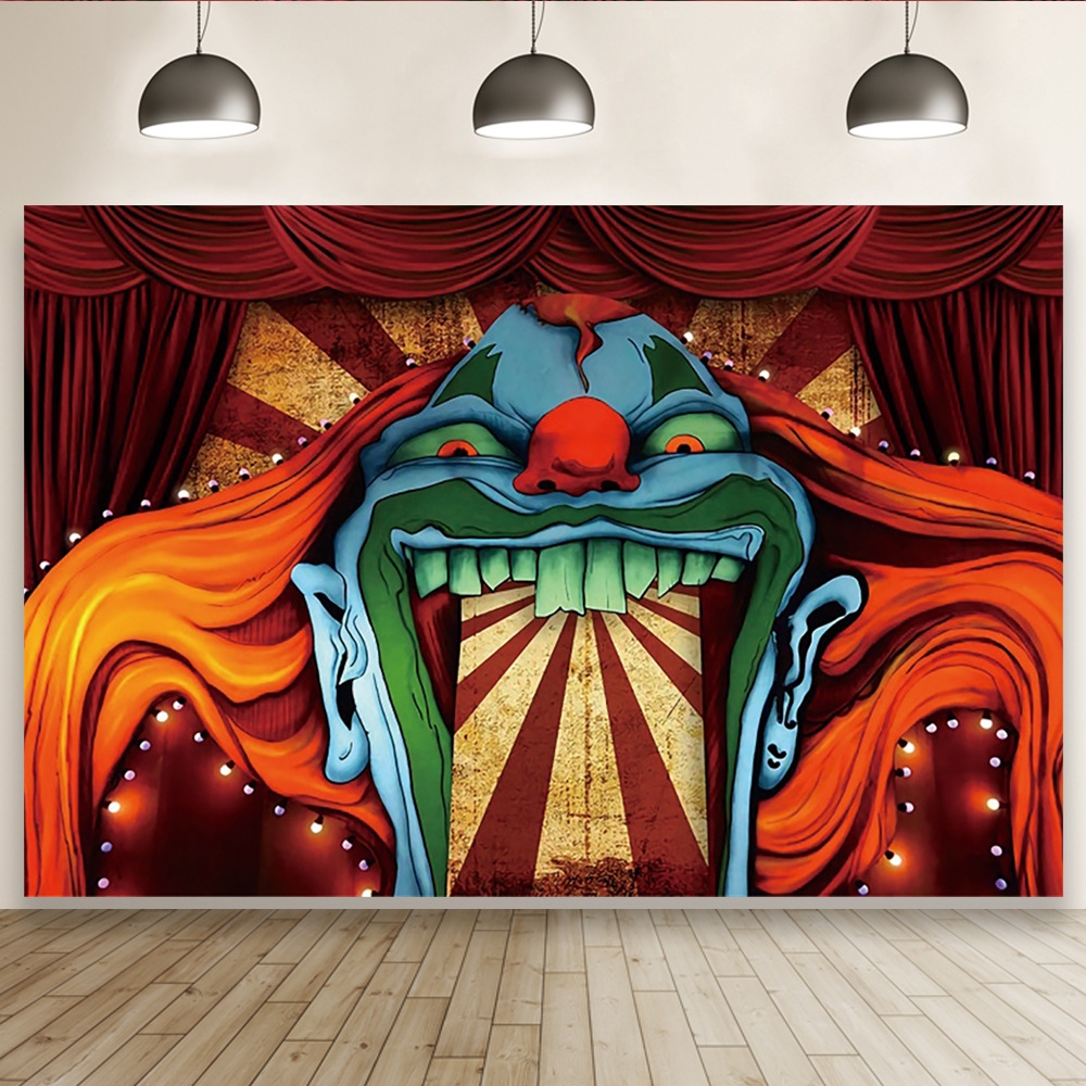 150 x 100cm Circus Clown Show Party Photography Background Cloth Decorative Scenes(MDN11761) - Shopkiz.com