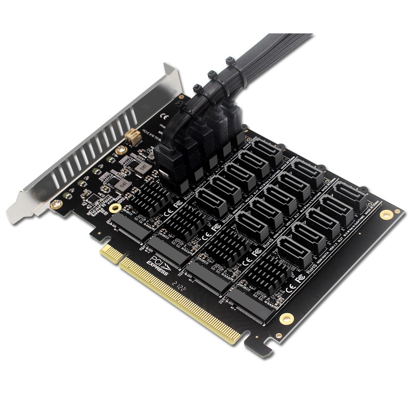 PCIEX16 NVME M.2 RAID Array Expansion SATA 20 Port Transfer Card - Shopkiz.com
