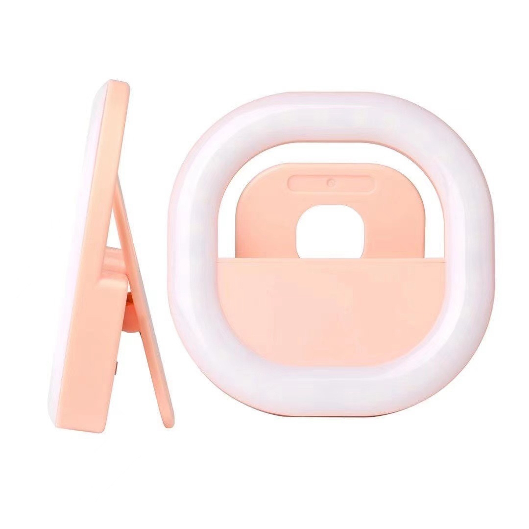 Mobile Phone Fill Light Rechargeable Clip Ring Selfie Light(Pink) - Shopkiz.com