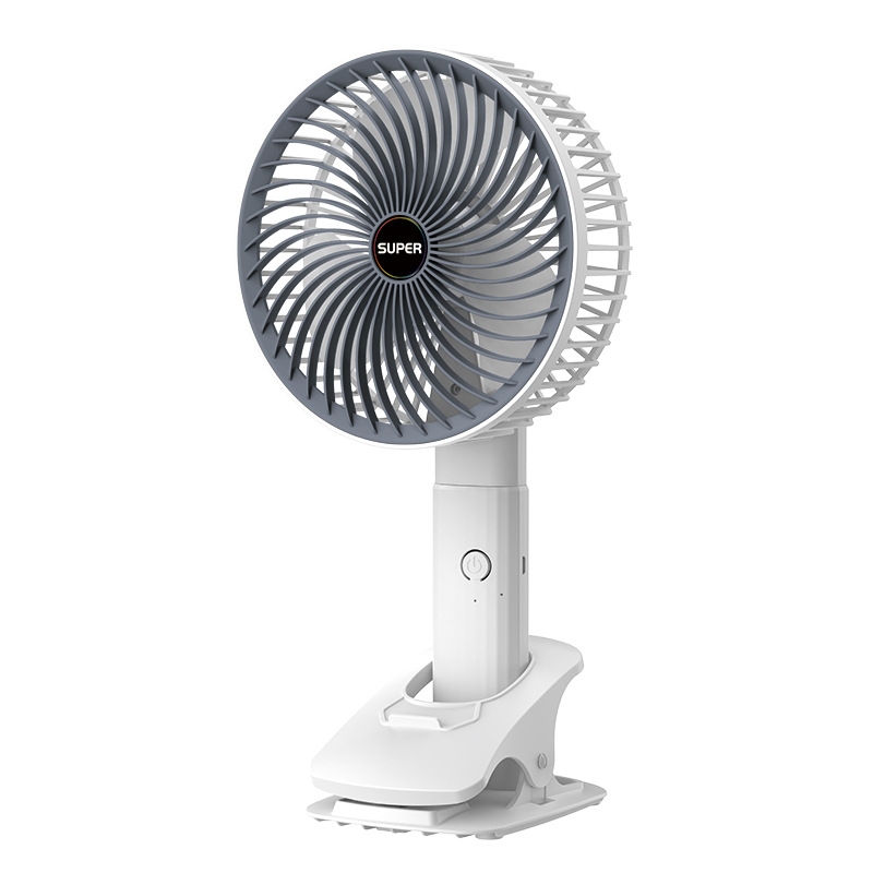 Desktop Portable USB Charging Clip Fan Multifunctional Rotatable Handheld Fan(Gray) - Shopkiz.com