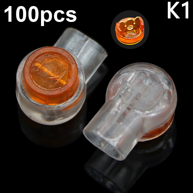 K1 100pcs /Pack Network Cable Telephone Line Connector Moisture-Proof Waterproof Wiring Terminals - Shopkiz.com