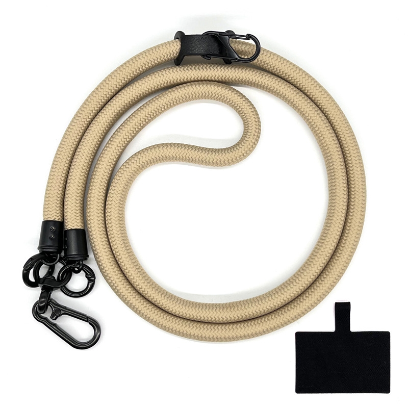 10mm Thick Rope Mobile Phone Lanyard Spacer Adjustable Anti Theft Phone Strap(NO.13 Camel Color) - Shopkiz.com