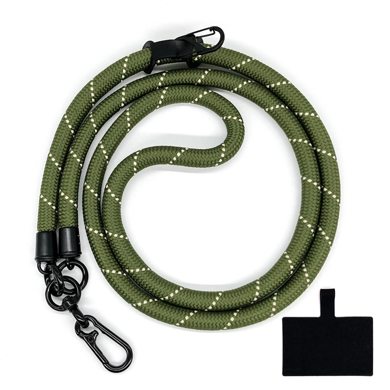 10mm Thick Rope Mobile Phone Lanyard Spacer Adjustable Anti Theft Phone Strap(NO.15 Grass Green) - Shopkiz.com