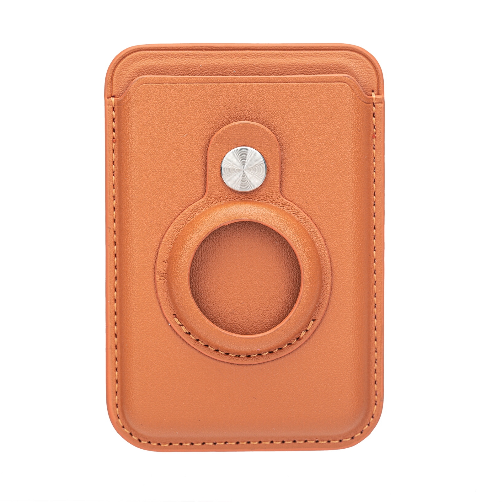 For AirTag 2nd Gen / AirTag 1st Gen Positioner Fiber Card Clip Anti-Theft Card Tracker Protection Cover, Size: Magnetic(Orange) - Shopkiz.com