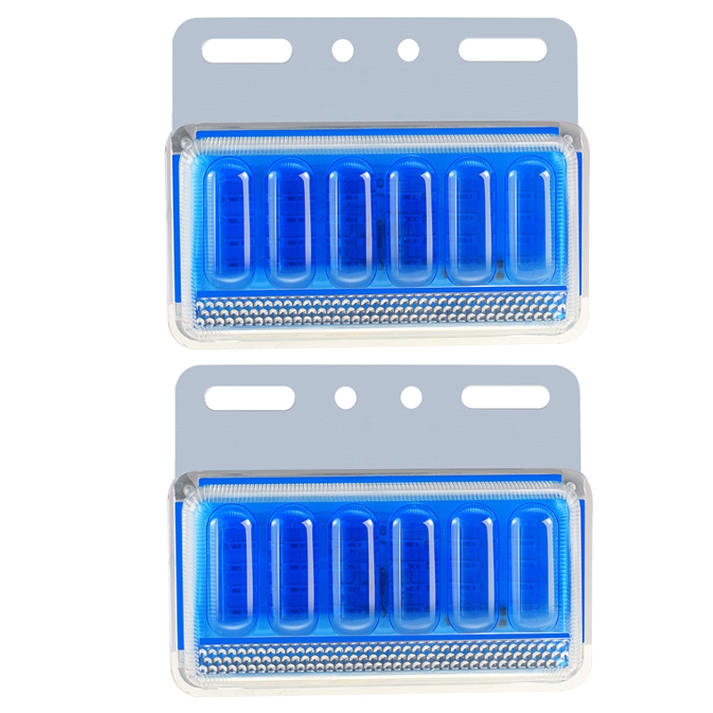 2pcs 24V Truck LED Side Light Car Strong Light Waterproof Super Bright Tire Lamp(Blue) - Shopkiz.com