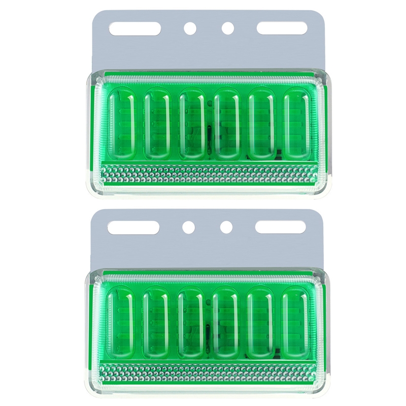 2pcs 24V Truck LED Side Light Car Strong Light Waterproof Super Bright Tire Lamp(Green) - Shopkiz.com