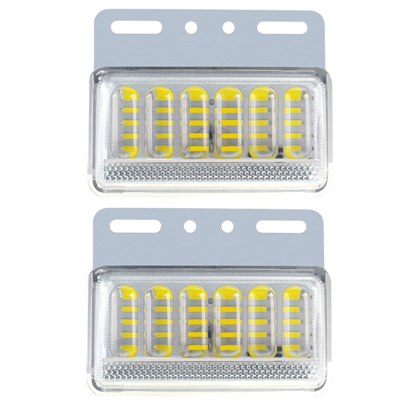 2pcs 24V Truck LED Side Light Car Strong Light Waterproof Super Bright Tire Lamp(White) - Shopkiz.com