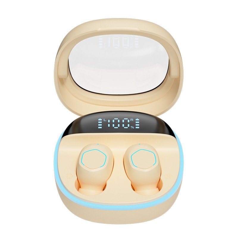 Transparent Bluetooth Earphones Wireless In-Ear HIFI Music TWS Gaming Sports Headset(Yellow) - Shopkiz.com