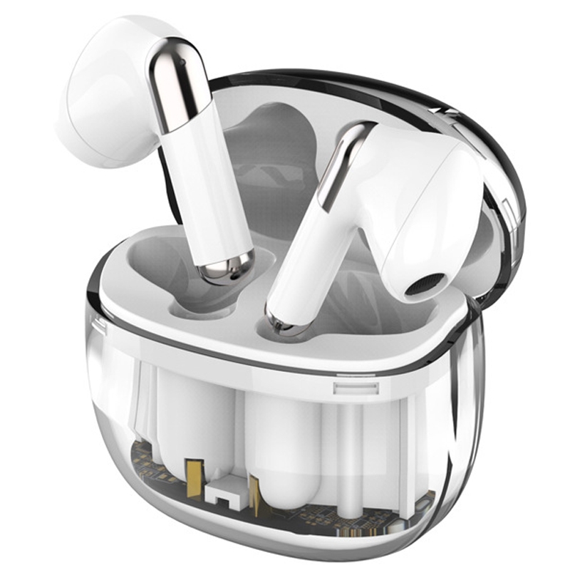Transparent Capsule Bluetooth Headsets HIFI Sound Quality Wireless TWS Earphones(White) - Shopkiz.com
