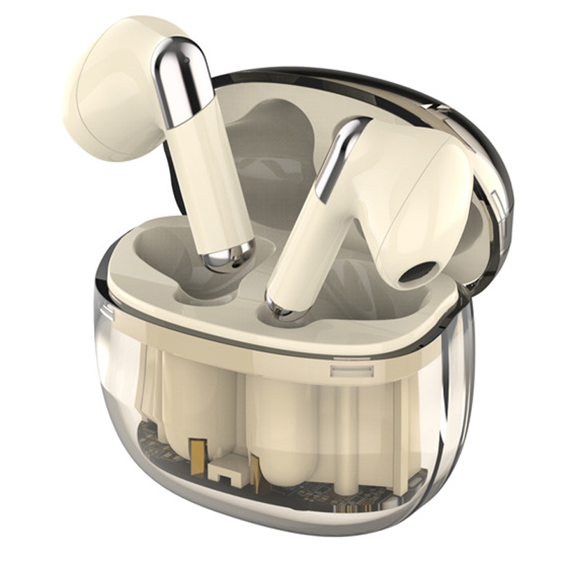 Transparent Capsule Bluetooth Headsets HIFI Sound Quality Wireless TWS Earphones(Yellow) - Shopkiz.com