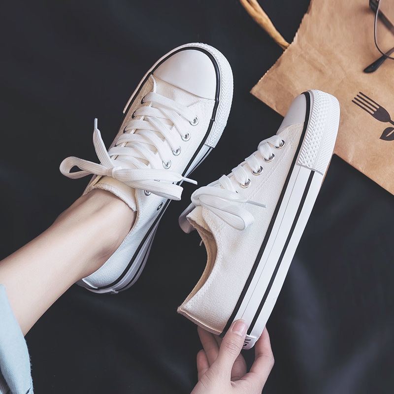 Students All Match Retro Sneakers Canvas Shoes, Color: Classic White Black(43 Male)