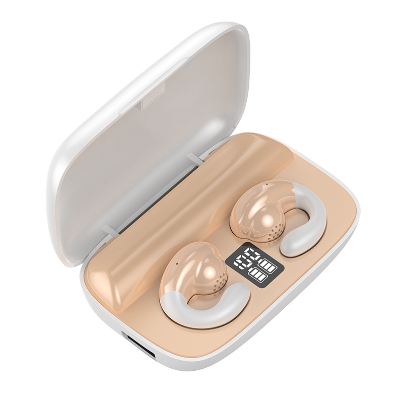 S19 Wireless Ear Clip Noise Reduction Bluetooth Headphone Bone Conduction No Delay Headset(Skin color) - Shopkiz.com