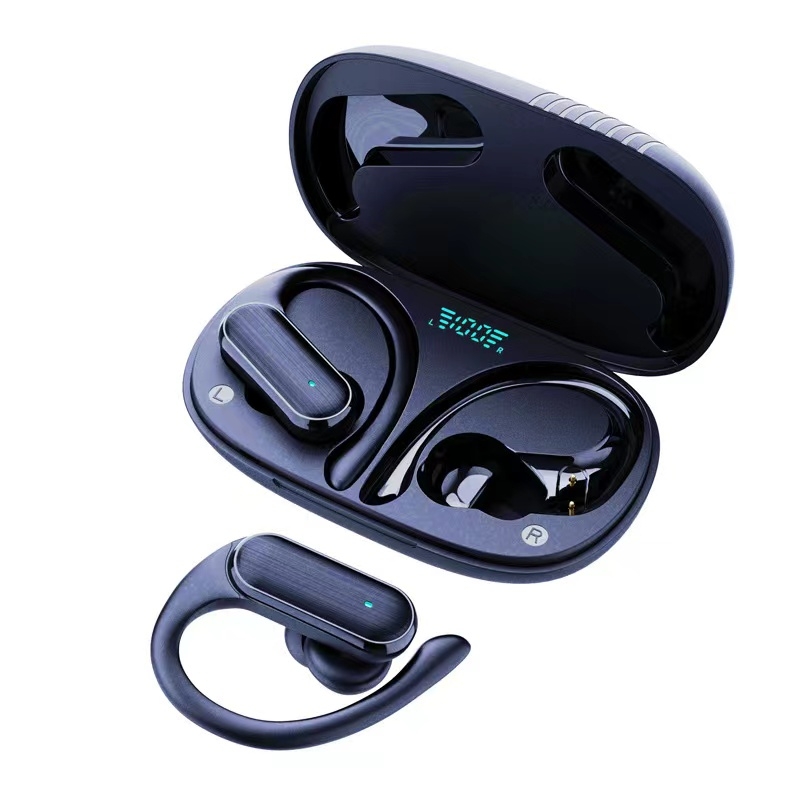A520 LED Digital Display Wireless Ear-Mounted Noise Reduction Bluetooth Headset(Blue) - Shopkiz.com