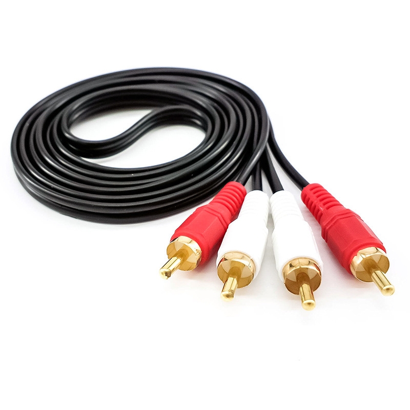 3m Double Lotus Audio Cable RCA Two-To-Two Power Amplifier Audio Cable - Shopkiz.com