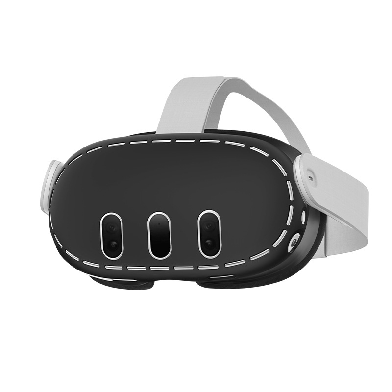 For Meta Quest 3 Helmet Protective Case Anti-scratch Sweat-Proof Shell VR Accessorie(Black) - Shopkiz.com
