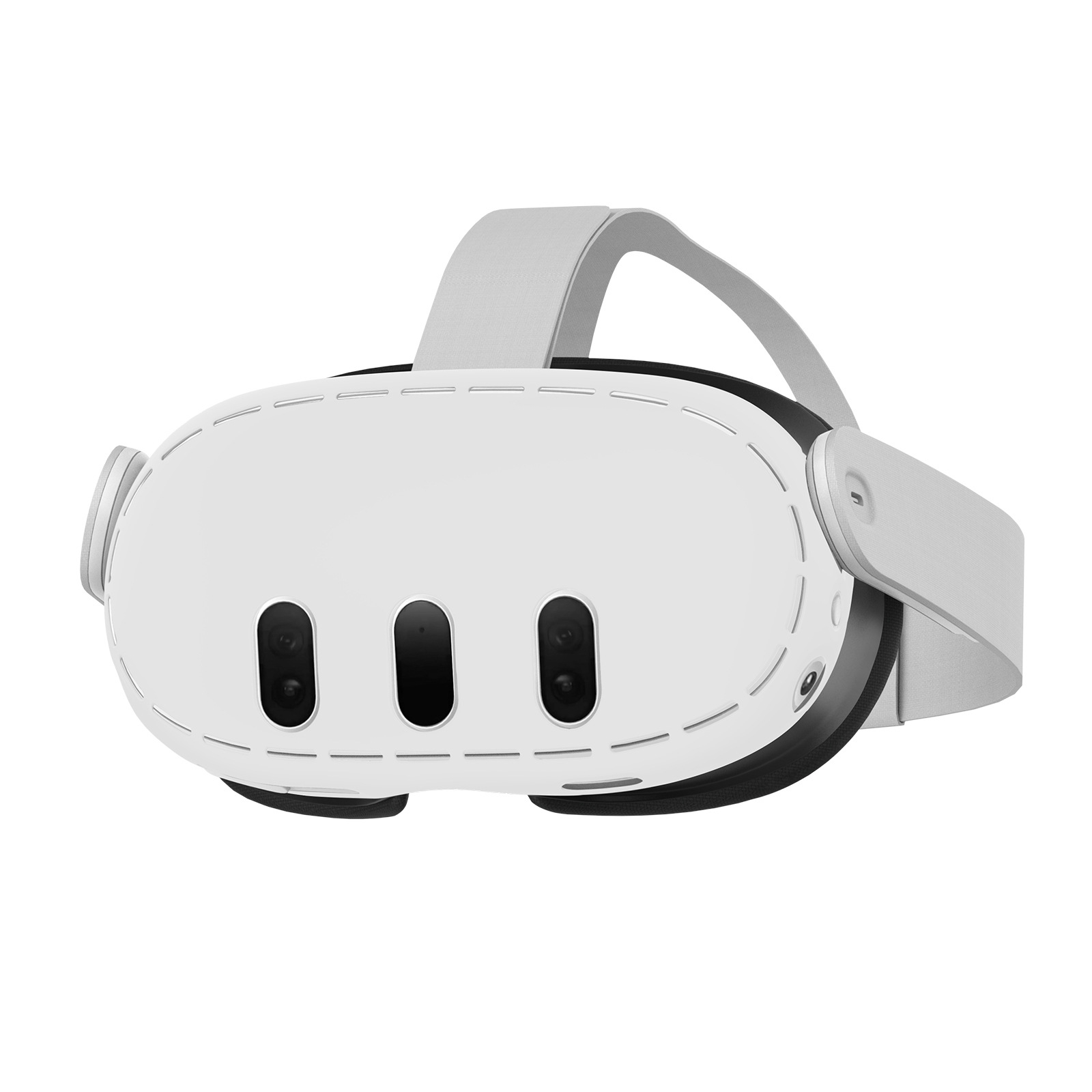For Meta Quest 3 Helmet Protective Case Anti-scratch Sweat-Proof Shell VR Accessorie(Light Grey) - Shopkiz.com