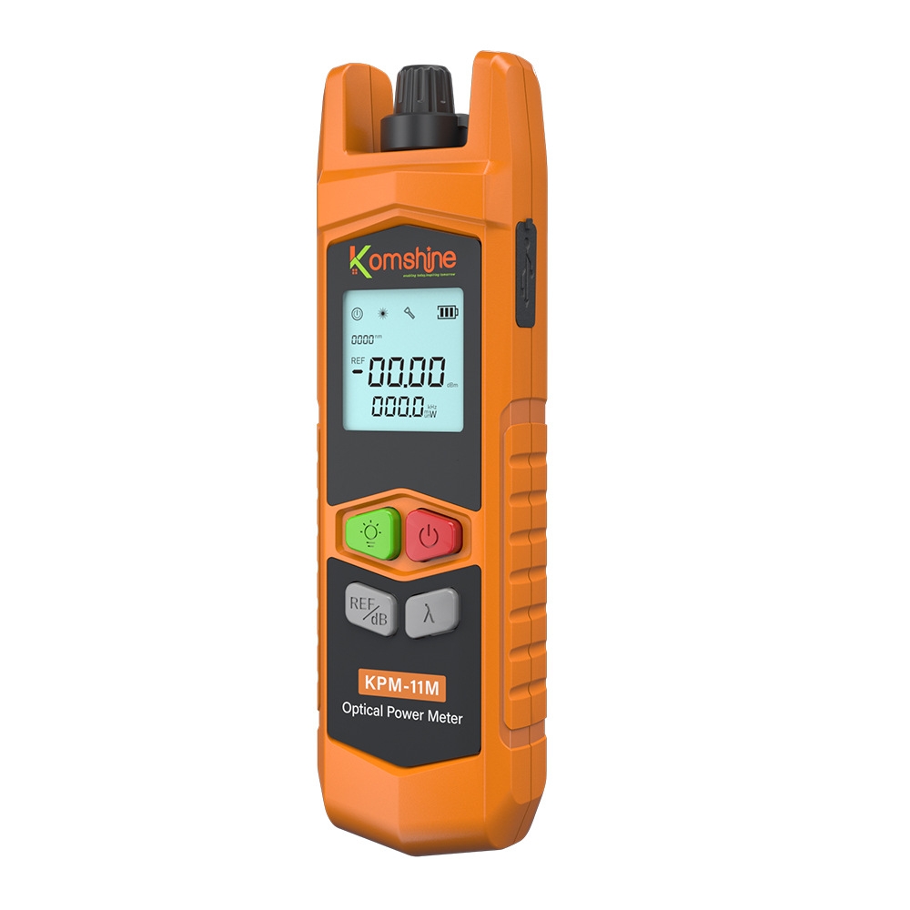 Komshine High Precision Optical Power Meter Mini Fiber Optic Light Attenuation Tester With LED, Specification: C-L/-50DBM to +26DBM - Shopkiz.com