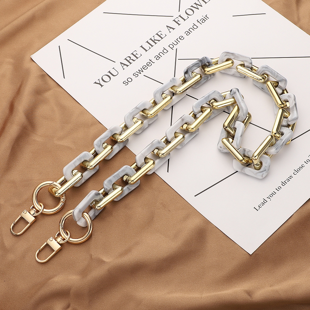 Retro Mobile Phone Chain Lanyard Tortoiseshell Acrylic Resin Bag Chain with Spacer, Spec: L205-2HS -60cm - Shopkiz.com