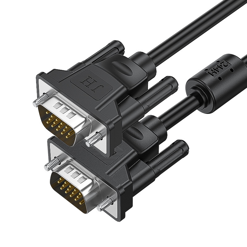 JINGHUA VGA3+6 Computer Monitor Screen Connection Cable VGA Display Connection Wire, Size: 1.5m(Black) - Shopkiz.com