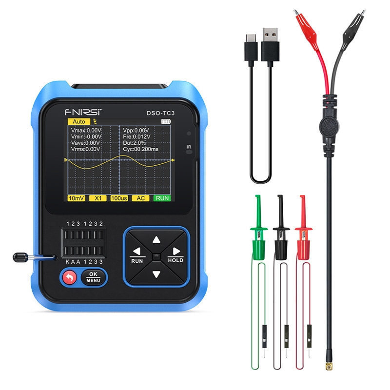 FNIRSI 3 In 1 Handheld Digital Oscilloscope LCR Transistor Tester, Specification: Standard - Shopkiz.com