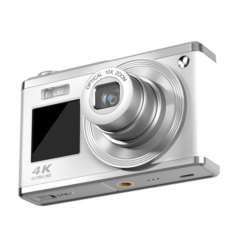 4K HD Optical Zoom Digital Camera 60MP Dual Screen Selfie Camera, No Memory(White) - Shopkiz.com