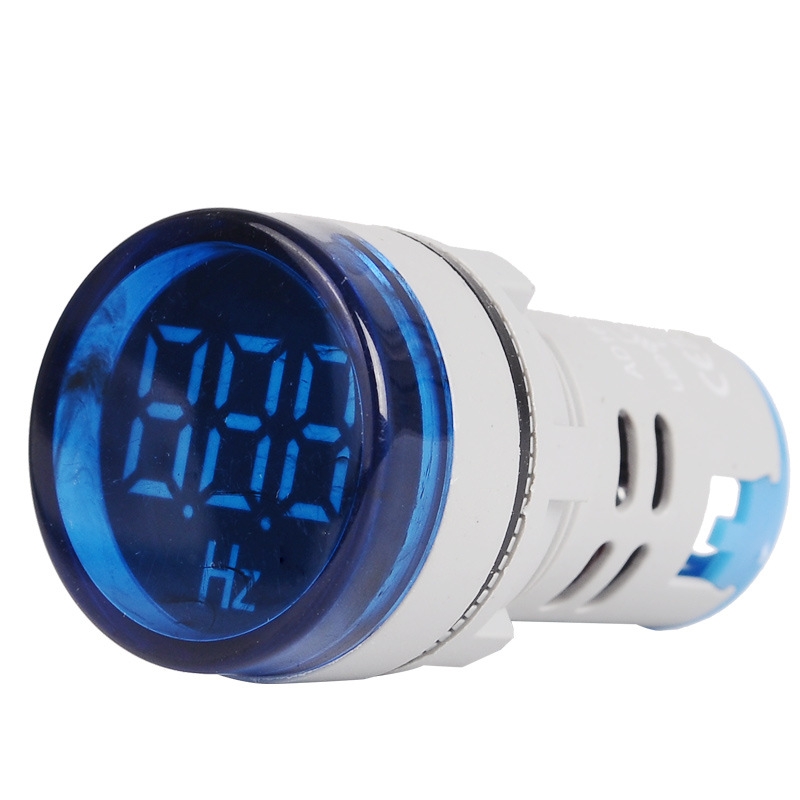 SINOTIMER ST16HZ 20-75Hz AC Frequency 22mm Round Opening LED Digital Signal Indicator Light(03 Blue) - Shopkiz.com