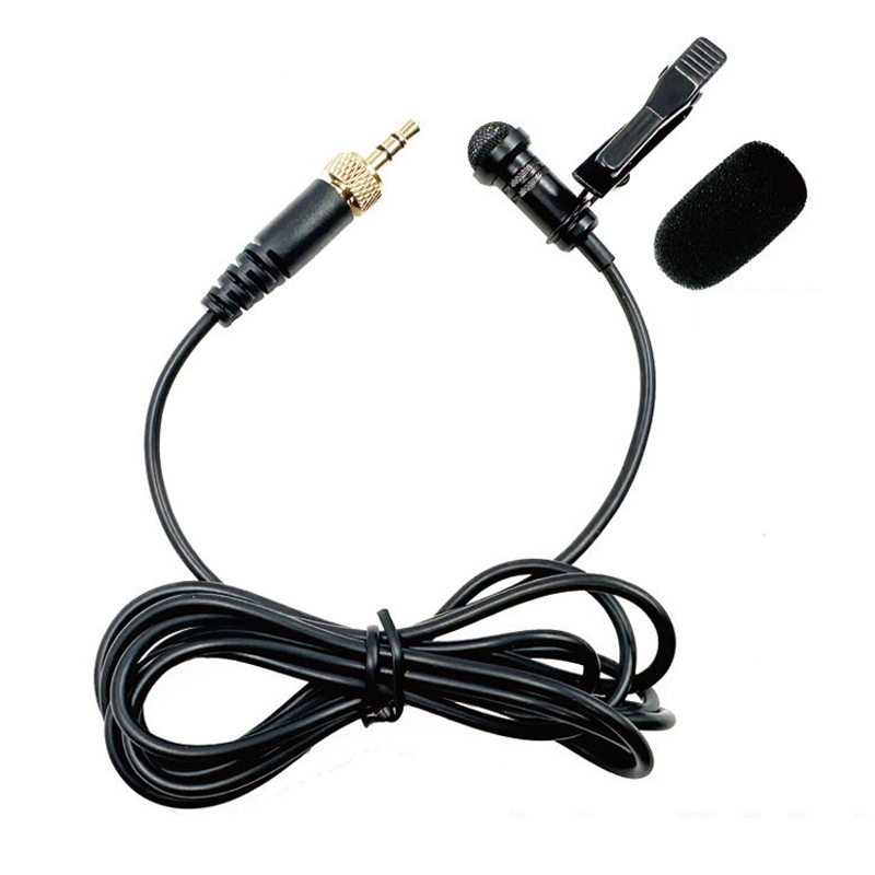3.5mm Straight Internal Thread Plug Wireless Transmitting Lavalier Microphone, Length: 2m(Sponge Cover) - Shopkiz.com