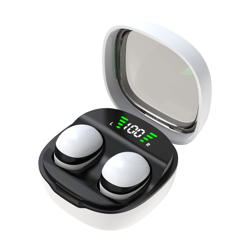 Mini Sleep TWS Earphones Noise Reduction Wireless Bluetooth Earbuds With Square Compartment(White) - Shopkiz.com