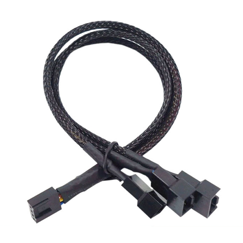 0.27m Computer PWM Temperature Control Cooling Fan Extension Cable Chassis HUB Connector(1 In 3) - Shopkiz.com