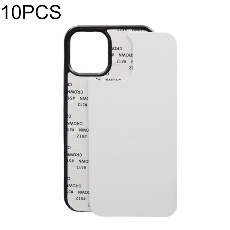 For iPhone 15 Plus 10PCS 2D Blank Sublimation Phone Case(Black) - Shopkiz.com