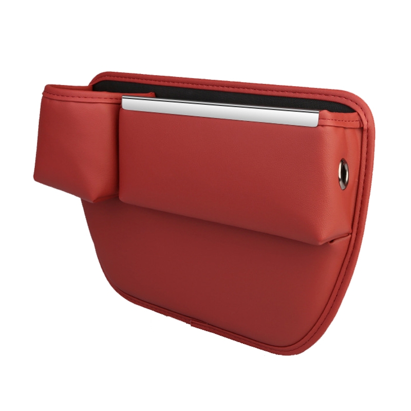 Automotive Seat Clamp Seam Organizer Car Decoration Storage Bag Water Cup Model, Style: Main Driver Red - Shopkiz.com
