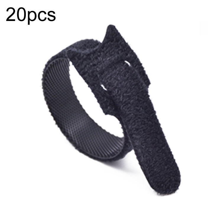 20pcs Nylon Fixed Packing Tying Strap Data Cable Storage Bundle, Model: 12 x 250mm Black - Shopkiz.com