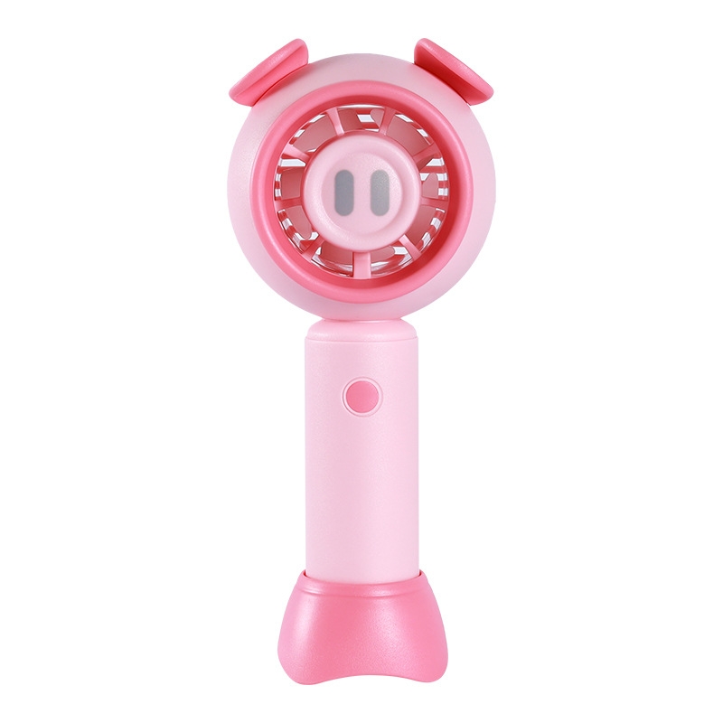 USB Handheld Fan Mini Portable Desktop Cute Cartoon Fan(Pink Pig) - Shopkiz.com