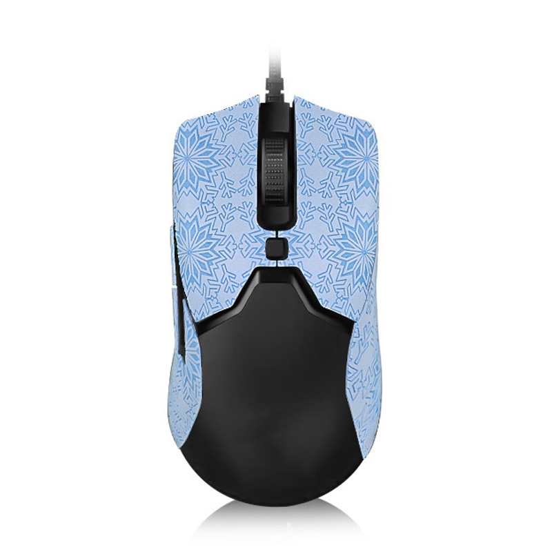 Snowflake Pattern Anti-slip Mouse Stickers For Razer Viper Mini Blue Half Surround - Shopkiz.com