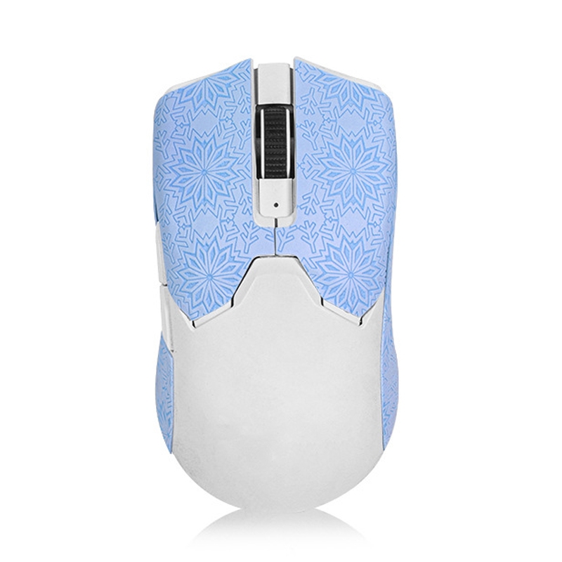 Snowflake Pattern Anti-slip Mouse Stickers For Razer Viper V2 Pro Blue Half Surround - Shopkiz.com