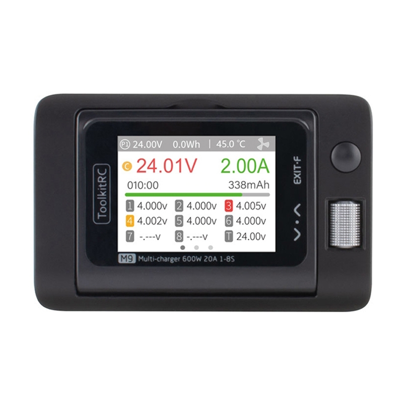 ToolkitRC M9 600W Airplane Li-Po Battery Balance Charger With Voice Function(Black)