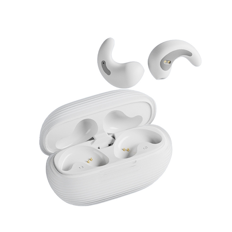 OWS Sleep Bluetooth Earphones With Charging Compartment, Color: White Wih Silicone Case - Shopkiz.com