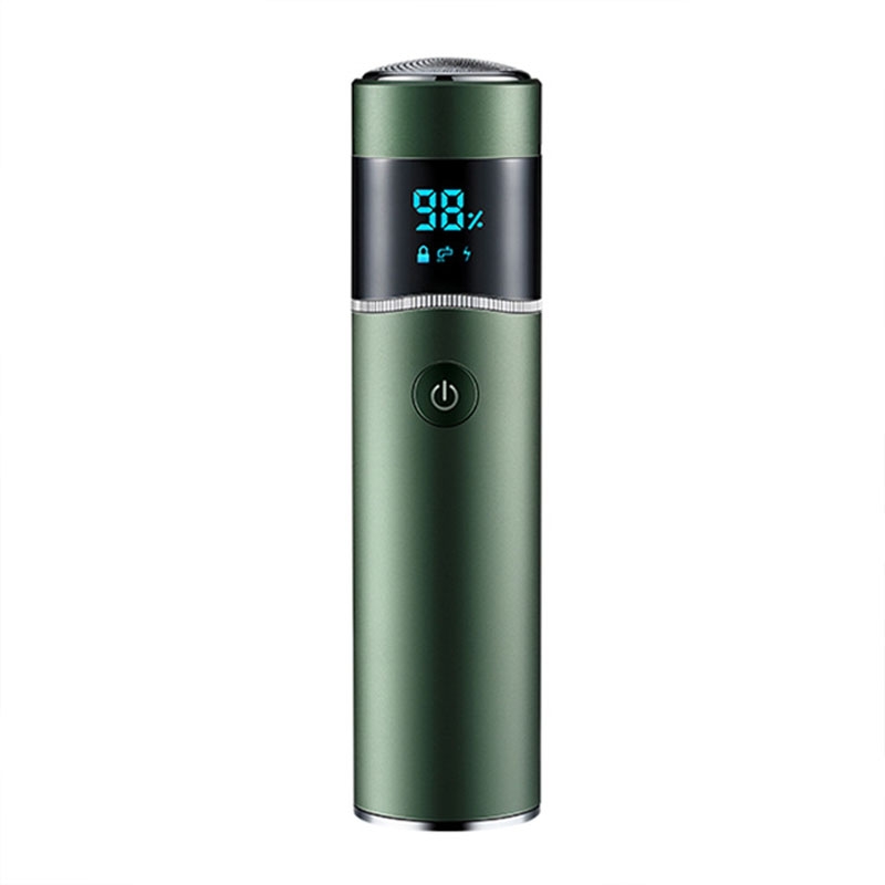 S-1090 IPX7 Waterproof 8D Portable LED Digital Display Round Electric Shaver(Green) - Shopkiz.com