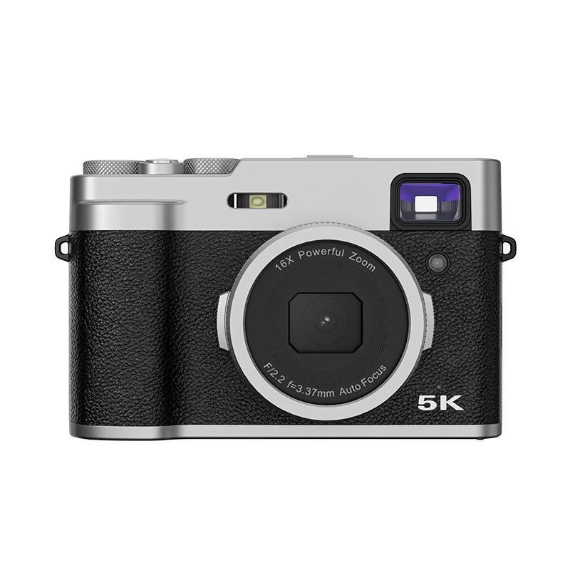 DC203 5K/30FPS 2.8-Inch Screen 16X Front And Rear Dual-Camera HD Digital Camera(Black) - Shopkiz.com