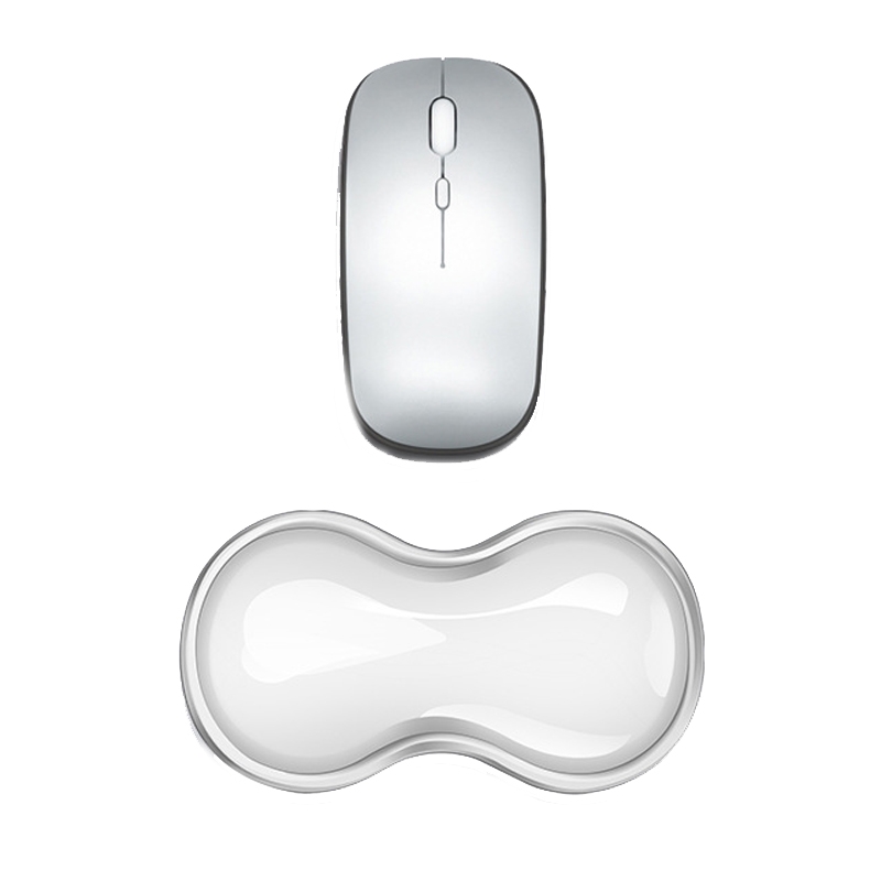Cool Silicone Keyboard Wrist Rest Mouse Pad Relieve Wrist Fatigue, Spec: Small Transparent - Shopkiz.com