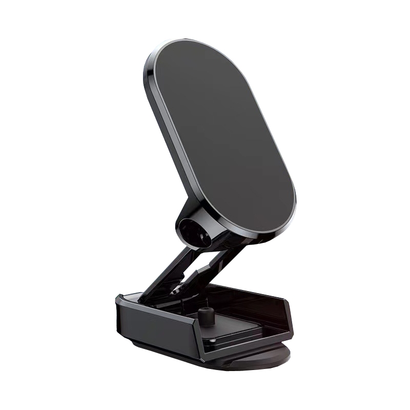 D11 Magnetic Folding Car Phone Holder Rotatable Dashboard Stick-On Navigation Stand(Black Gloosy) - Shopkiz.com