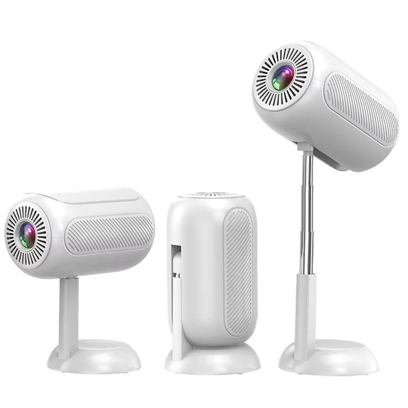 TS-6 Android 11 WiFi6 4K Mini Projector Hidden Lift Gimbal Projector US Plug(White) - Shopkiz.com