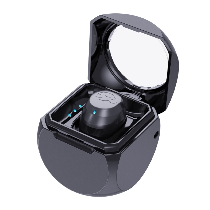 Q1 Mini Single Ear With Charging Compartment Wireless Invisible Stereo Bluetooth Earphone(Black) - Shopkiz.com